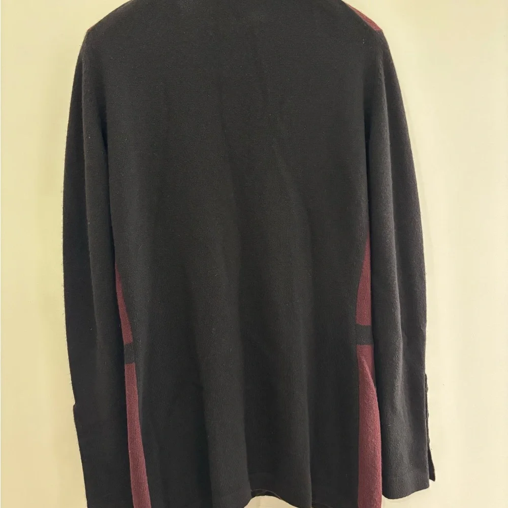 Authentic CHANEL Iconic 1995 winter runway cashmere plum buttoned cardigan